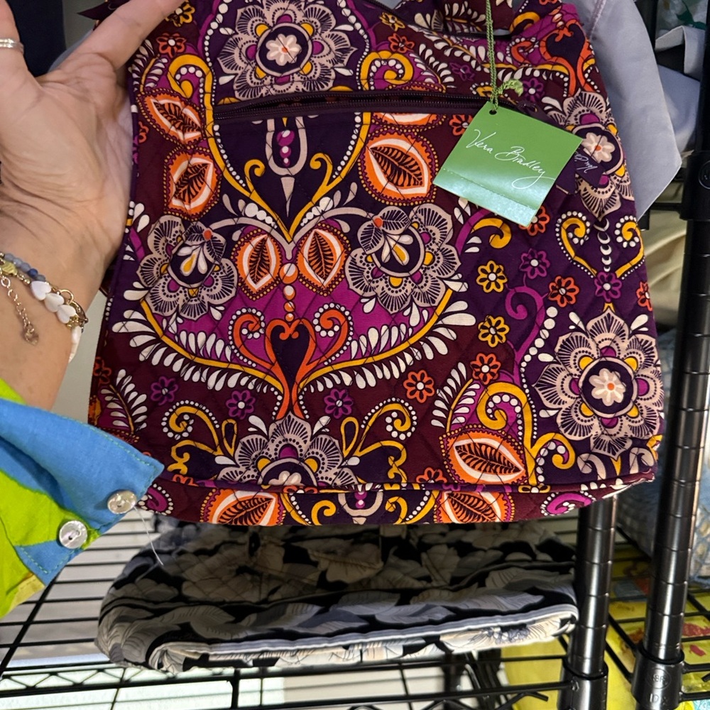 NWT☀️2 Vera Bradley bags -Safari Sunset Hipster bag and black/white bag